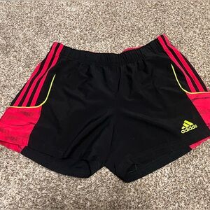 adidas Black Shorts with Hot Pink Waistband